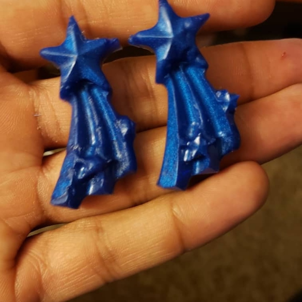 Royal Blue Shooting Star Earrings